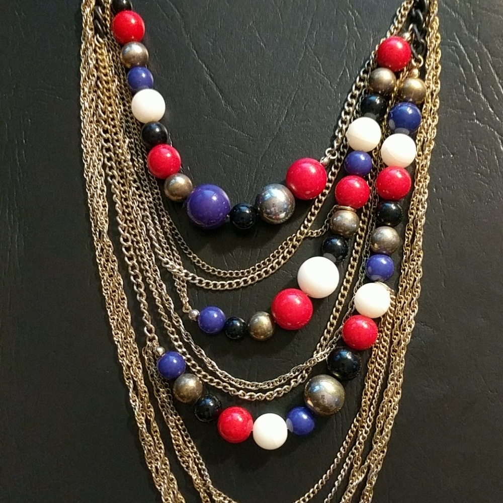 Primary Colored Statement Necklace